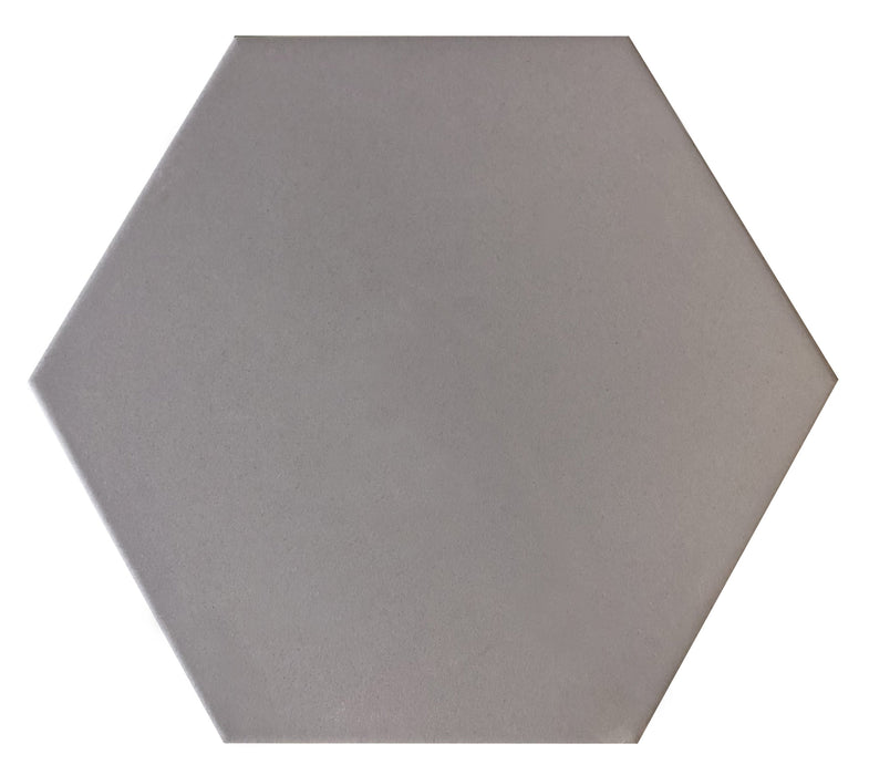 Solid Hex Porcelain Grey Tile Matte 1