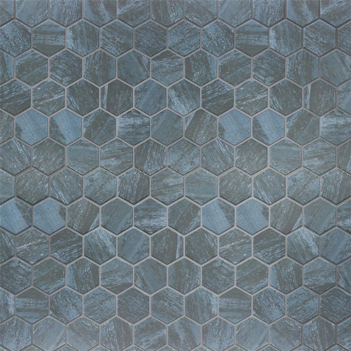 Cassis Porcelain Black Mosaic Satin 1