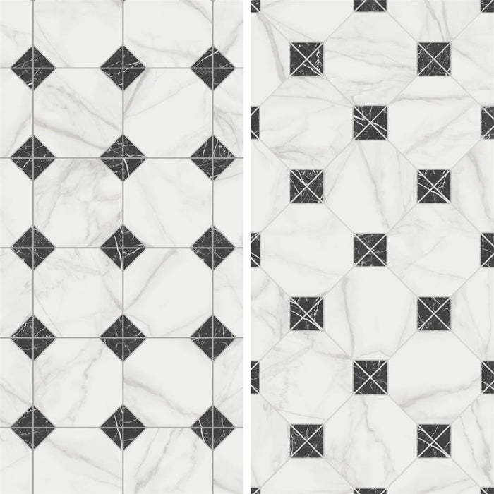 Merzoni Porcelain Yard Marquina Tile Matte 16
