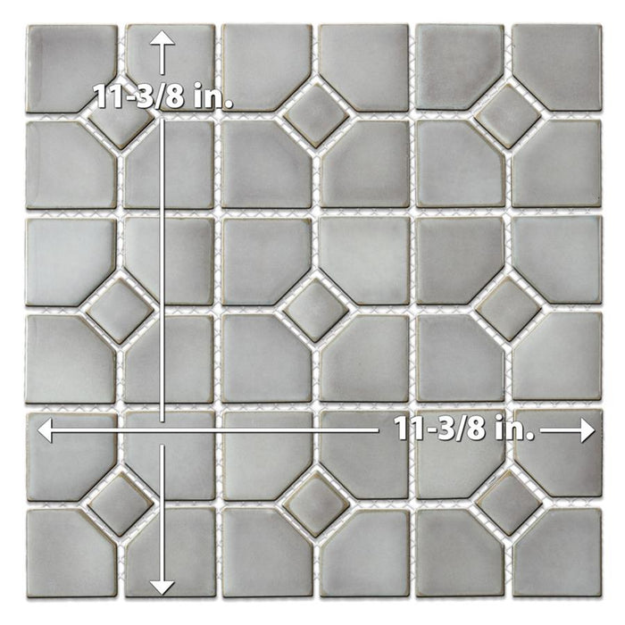 Hudson Porcelain Oxford Grey Eye Mosaic Glossy 6