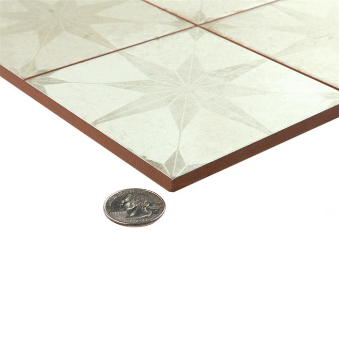 Harmonia Ceramic Kings Star White Tile Matte 9