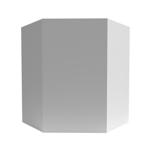 Manhattan Wood White Diagonal Corner Wall Cabinet Gloss 1