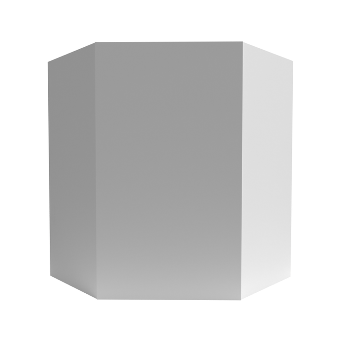 Manhattan Wood White Diagonal Corner Wall Cabinet Gloss 1