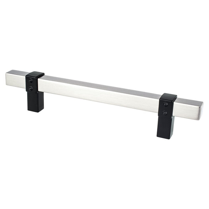 Rivet Rebel Aluminum Brushed Nickel and Matte Black Cabinet Pull Brushed Nickel / Matte Black 2