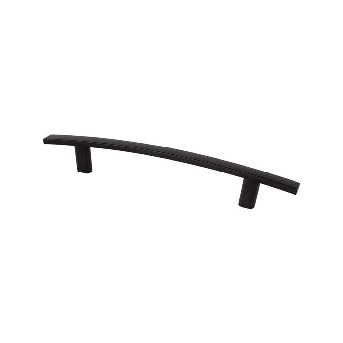 Transitional Advantage One Zinc Matte Black Cabinet Pull Matte Black 2