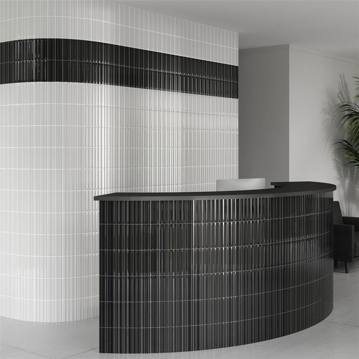 Crown Ceramic Maori Black Tile Glossy 6
