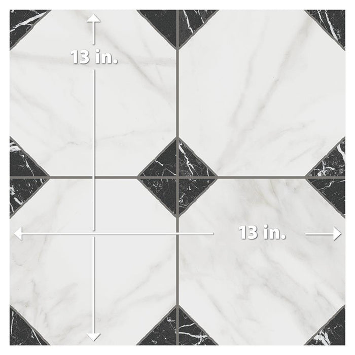 Merzoni Porcelain Yard Marquina Tile Matte 17