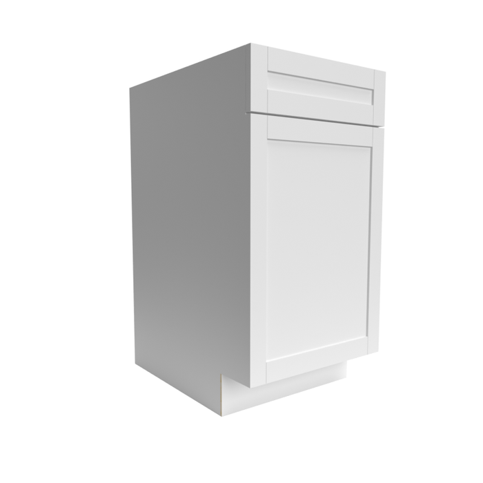 Single Shaker Wood White Base Cabinet Matte 1