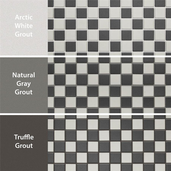 Gotham Porcelain Black and White Checker Mosaic Matte 4
