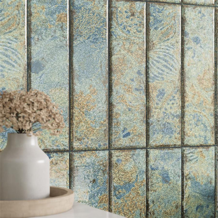 Gaudi Porcelain Ocean Brick Tile Glossy 6