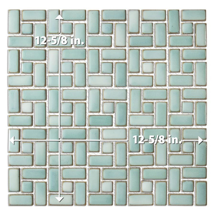 Hudson Porcelain Mint Green Mosaic Glossy 5