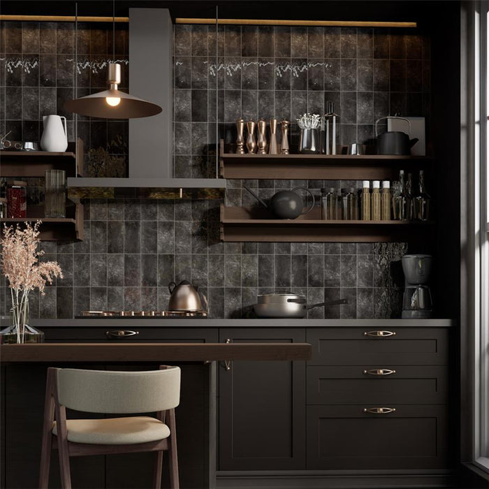 Camden Ceramic Nero Tile Glossy 2