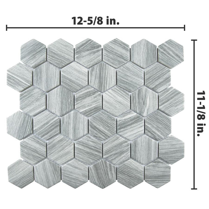 Llama Porcelain Silver Smoke Mosaic Matte 3