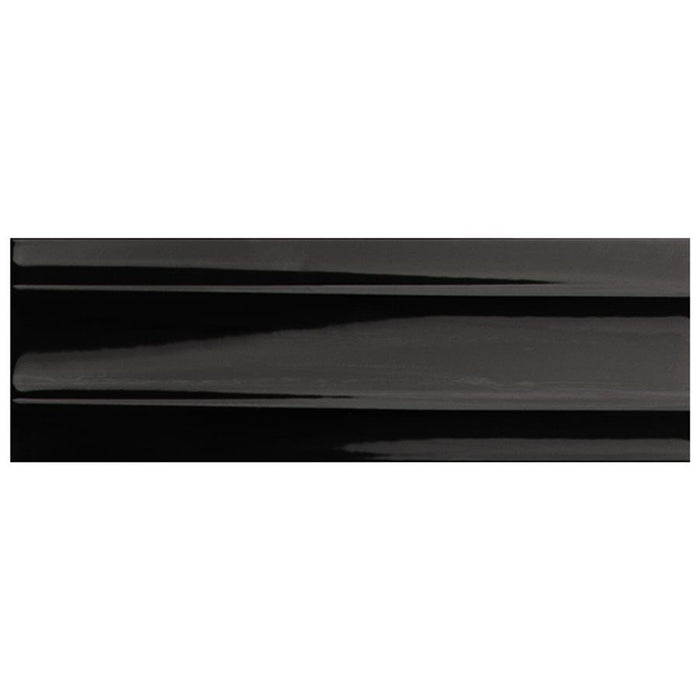 Crown Ceramic Maori Black Tile Glossy 3