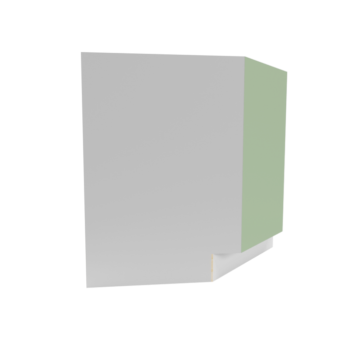 Manhattan Wood Sage Green Diagonal Corner Wall Cabinet Matte 2