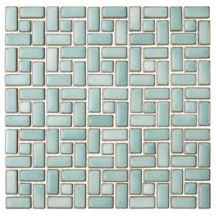 Hudson Porcelain Mint Green Mosaic Glossy 2