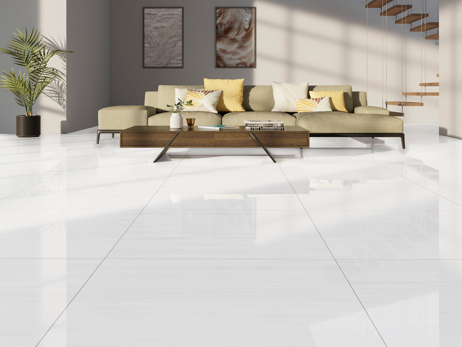 Eco Luxe Porcelain Bianco Covelano Tile Polished 2