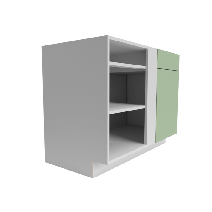 Manhattan Wood Sage Green Corner Blind Base Cabinet Matte 1