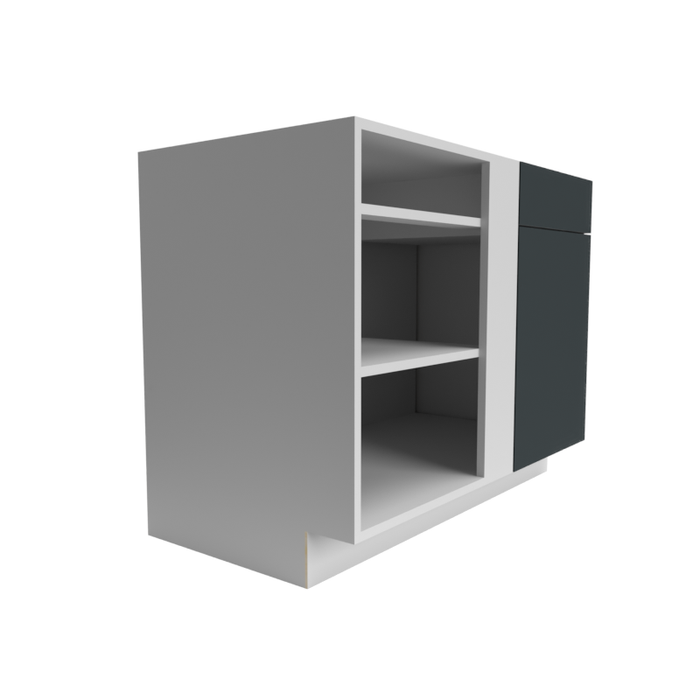 Manhattan Wood Shadow Grey Corner Blind Base Cabinet Matte 1