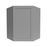 Single Shaker Wood Grey Diagonal Corner Wall Cabinet Matte 1