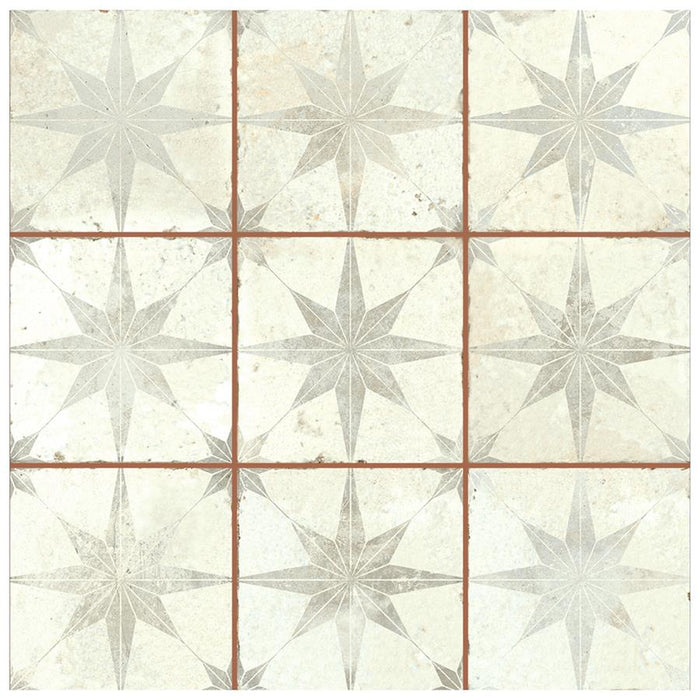 Harmonia Ceramic Kings Star White Tile Matte 3