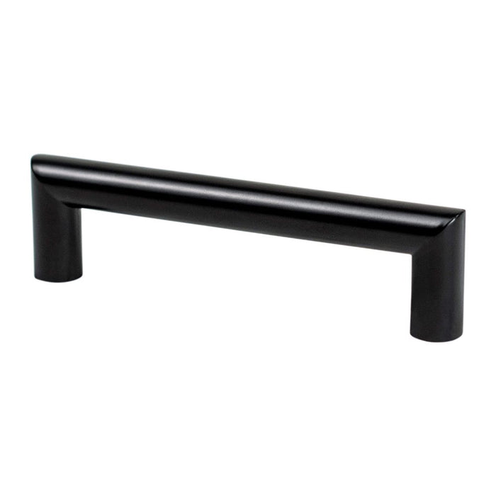 Transitional Advantage Four Zinc Matte Black Cabinet Pull Matte Black 1