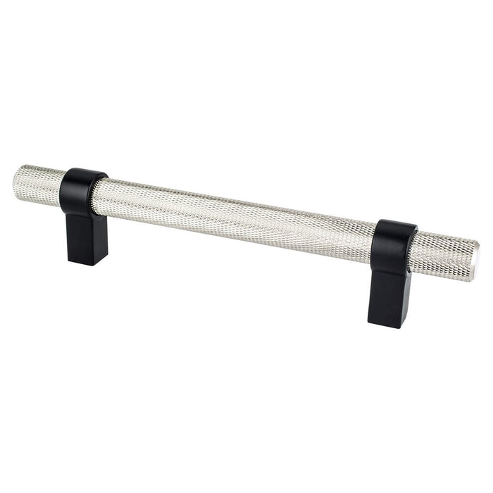 Radial Reign Aluminum Brushed Nickel and Matte Black Cabinet Pull Brushed Nickel / Matte Black 2