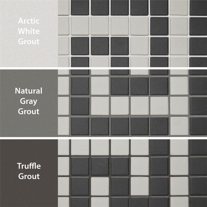 Gotham Porcelain Black and White Border Mosaic Matte 4