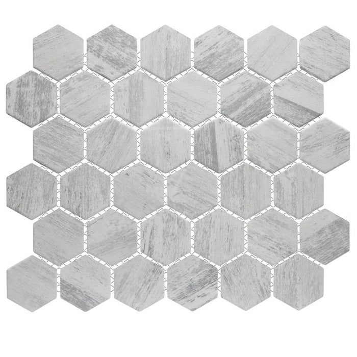 Cassis Porcelain White Mosaic Satin 3