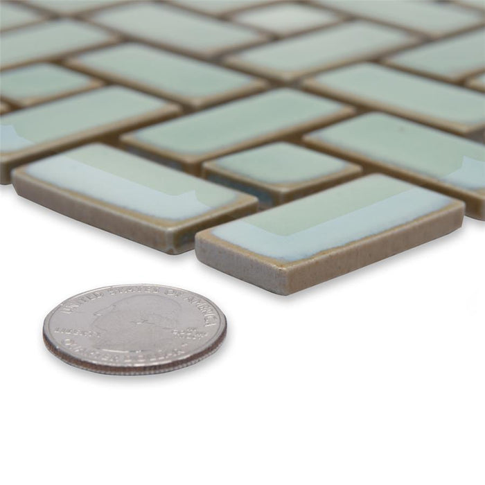 Hudson Porcelain Mint Green Mosaic Glossy 6