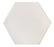 Solid Hex Porcelain White Tile Matte 1