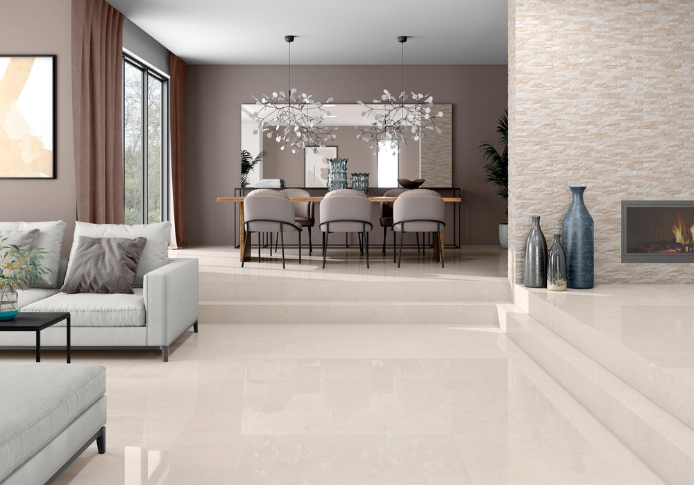 Touch Porcelain Crema Marfil Tile Polished 2