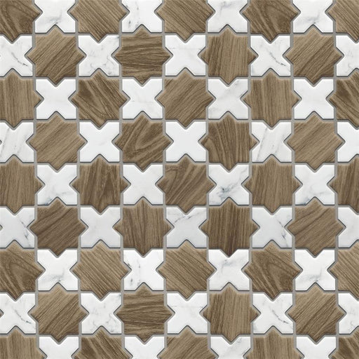 Llama Porcelain Star Noce with Calacatta Mosaic Matte 1