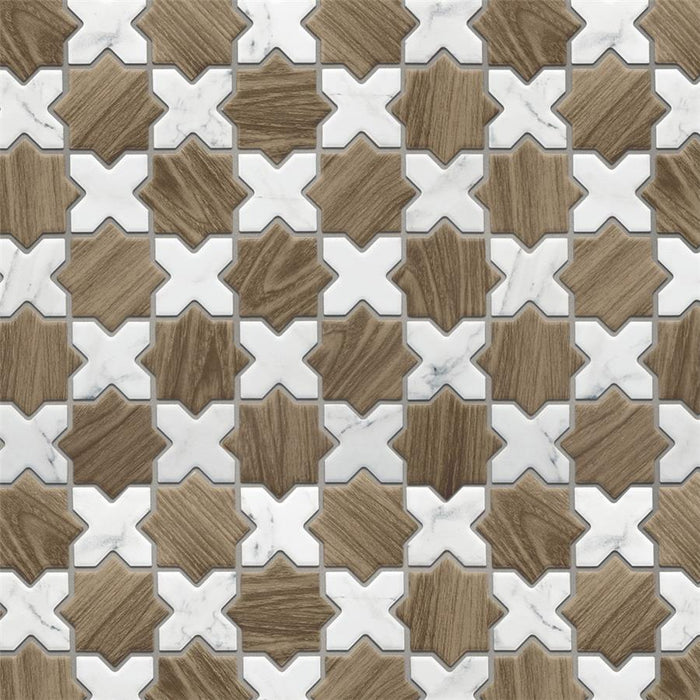 Llama Porcelain Star Noce with Calacatta Mosaic Matte 1