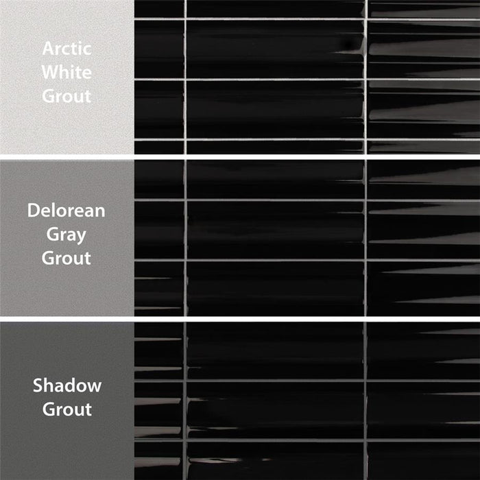 Crown Ceramic Maori Black Tile Glossy 4