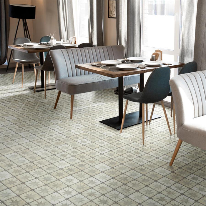 Harmonia Ceramic Kings Star White Tile Matte 2