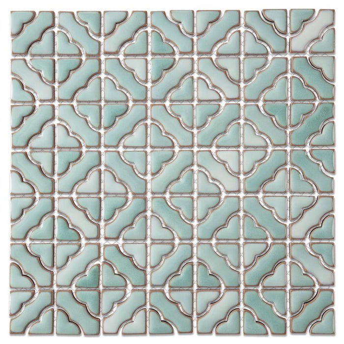 Hudson Porcelain Tower Mint Mosaic Glossy 3