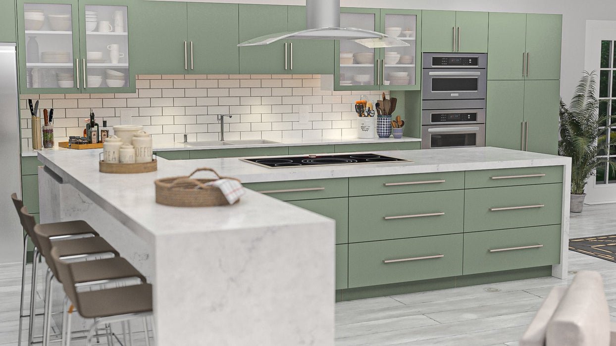 Manhattan Wood Sage Green Base Cabinet Matte 2