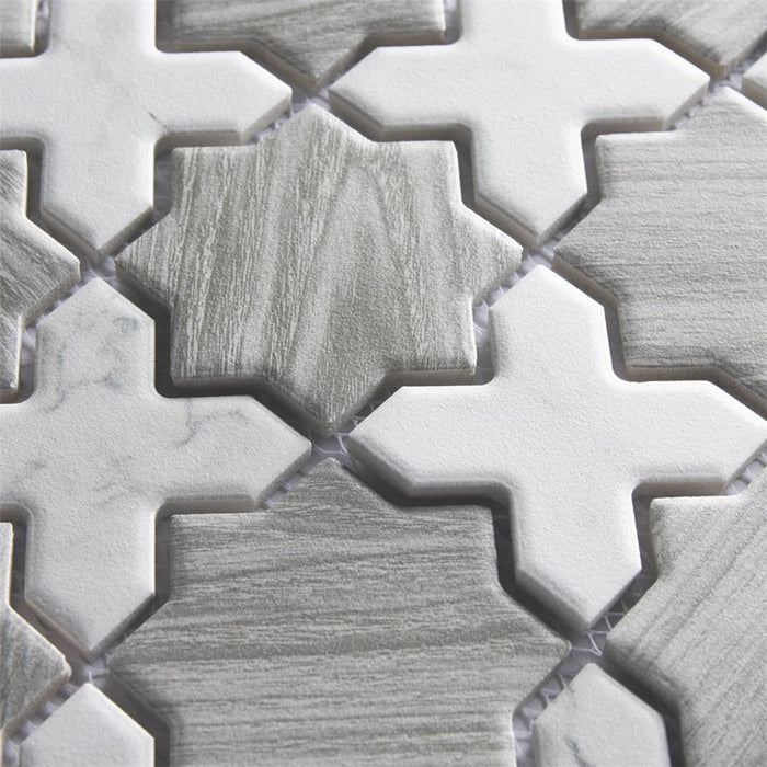 Llama Porcelain Silver Smoke Mosaic Matte 8