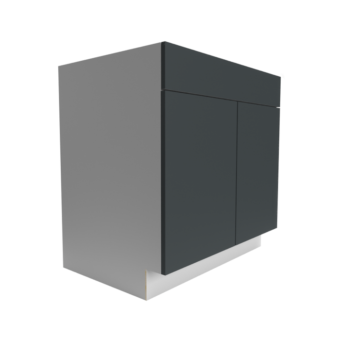 Manhattan Wood Shadow Grey Sink Base Cabinet Matte 1