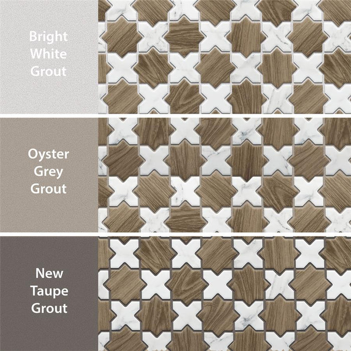 Llama Porcelain Star Noce with Calacatta Mosaic Matte 4