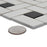 Gotham Porcelain Spiral White w/ Black Dot Mosaic Matte 8