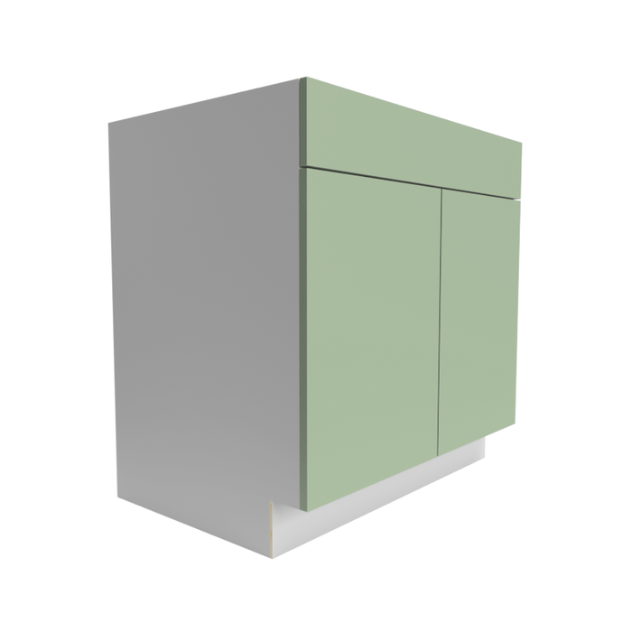 Manhattan Wood Sage Green Sink Base Cabinet Matte 1