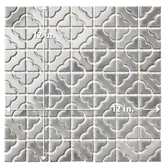 Hudson Porcelain Tower Grey Eye Mosaic Glossy 6