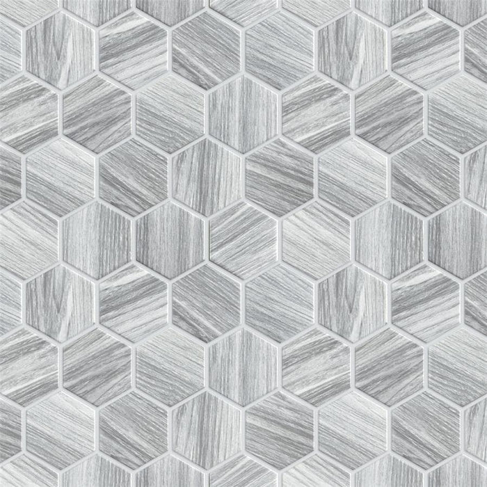 Llama Porcelain Silver Smoke Mosaic Matte 8