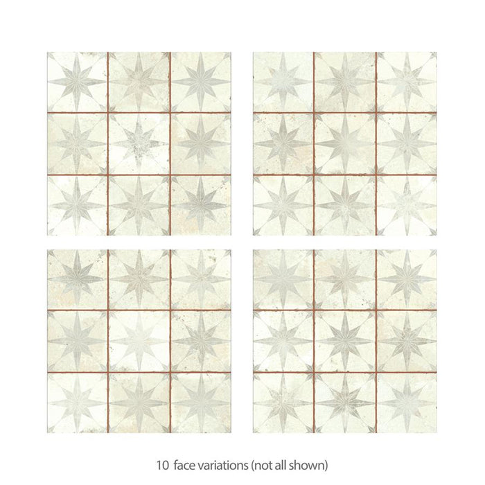 Harmonia Ceramic Kings Star White Tile Matte 4