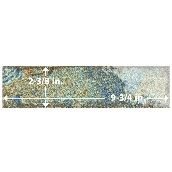 Gaudi Porcelain Ocean Brick Tile Glossy 9