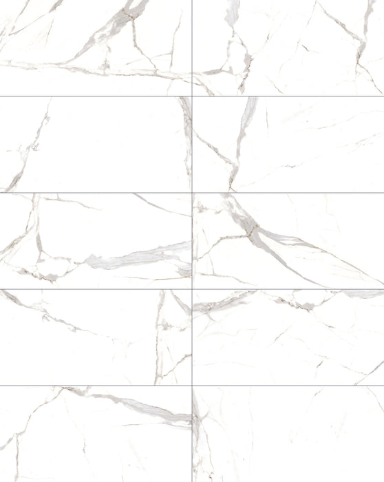 Calacatta Oro Porcelain White Tile Polished 3