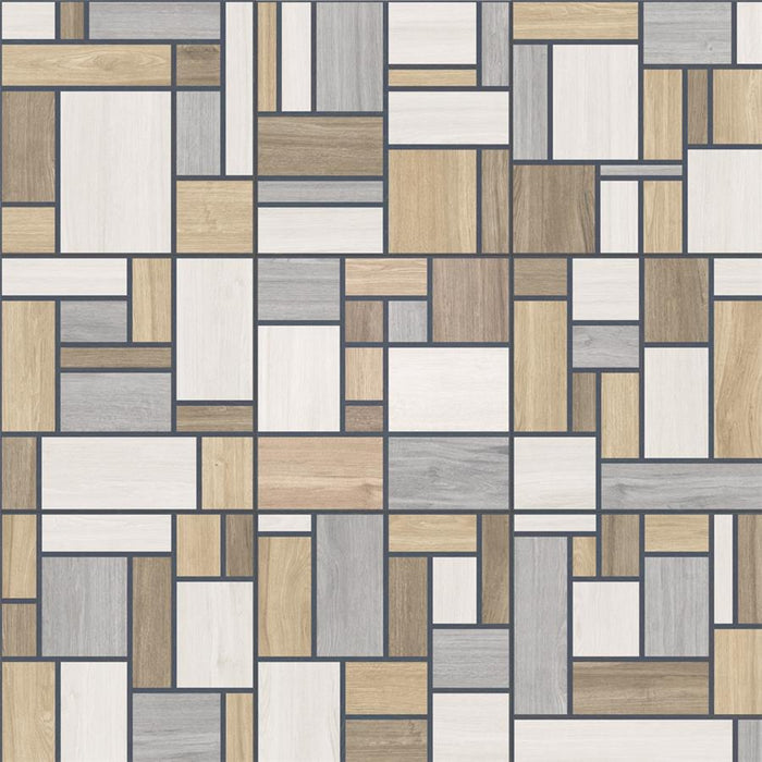 Llama Porcelain Mondrian Tile Mixed 1