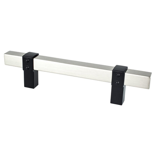 Rivet Rebel Aluminum Brushed Nickel and Matte Black Cabinet Pull Brushed Nickel / Matte Black 1